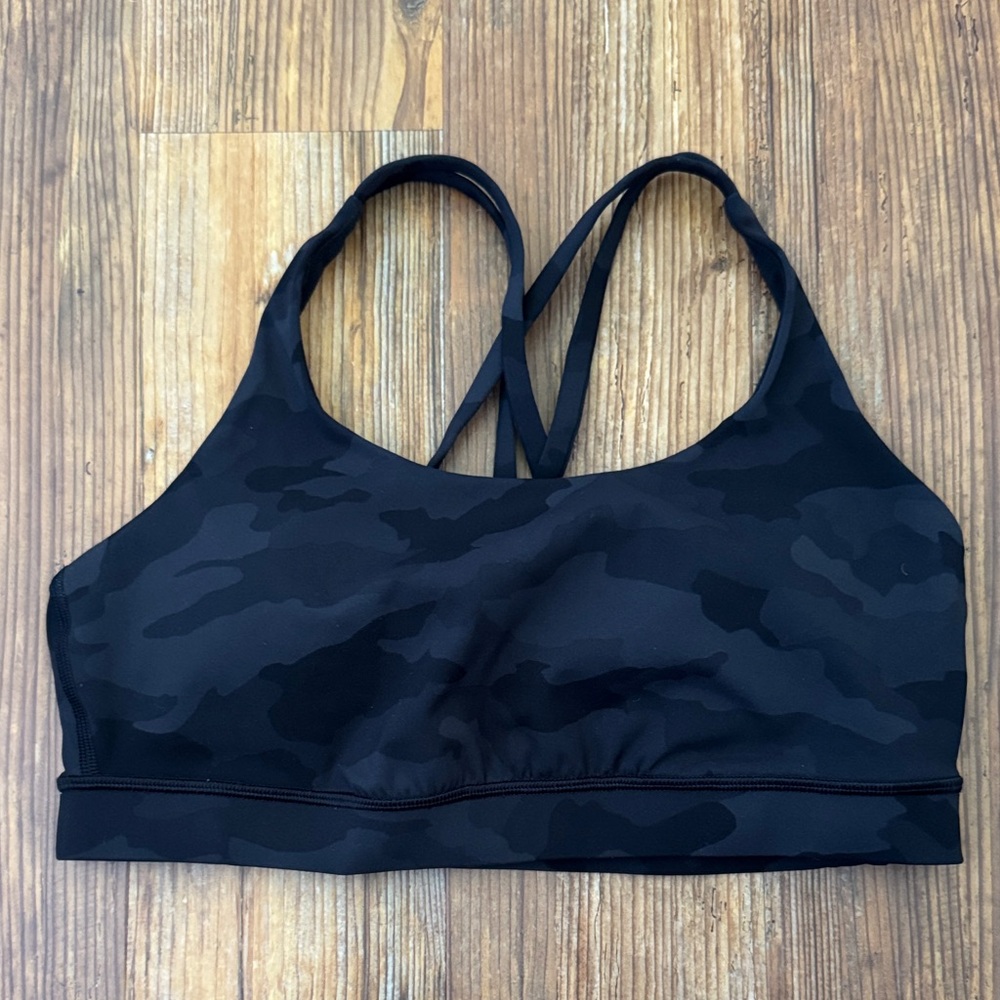Lululemon black camo energy bra